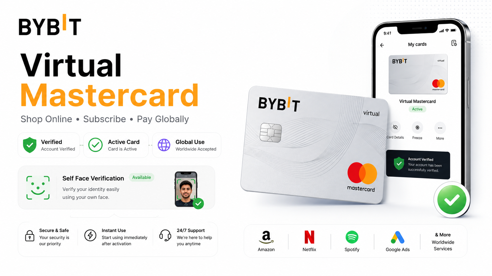 Bybit Virtual Mastercard (Verified & Active)