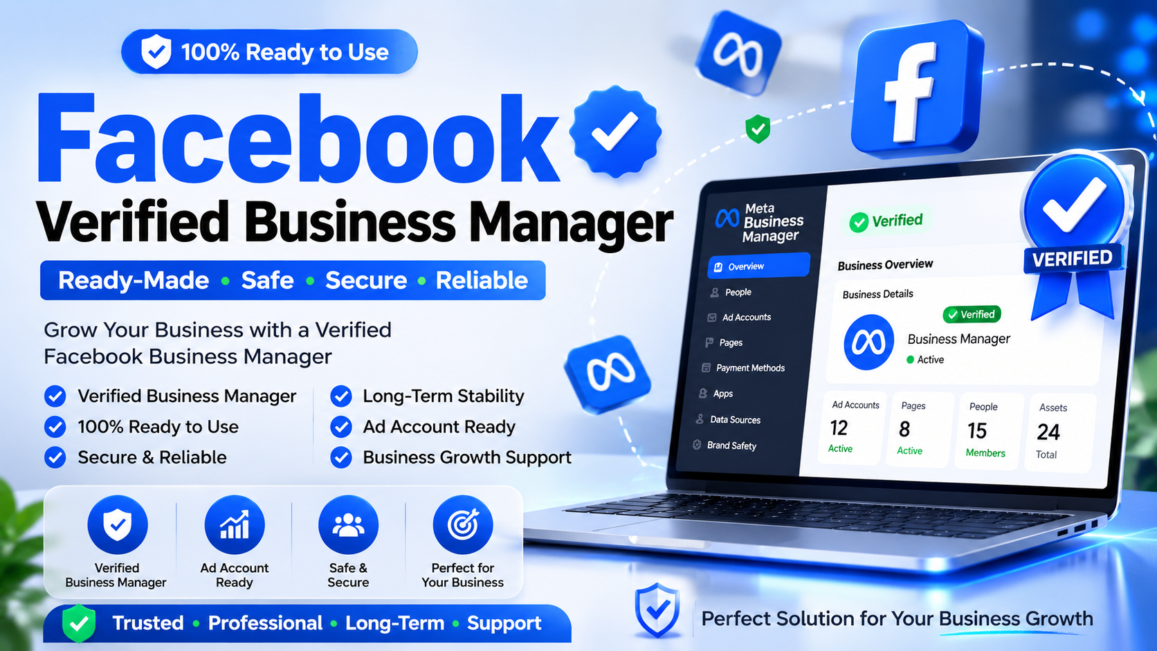 Facebook Verified Business Manager | Ready-Made BM