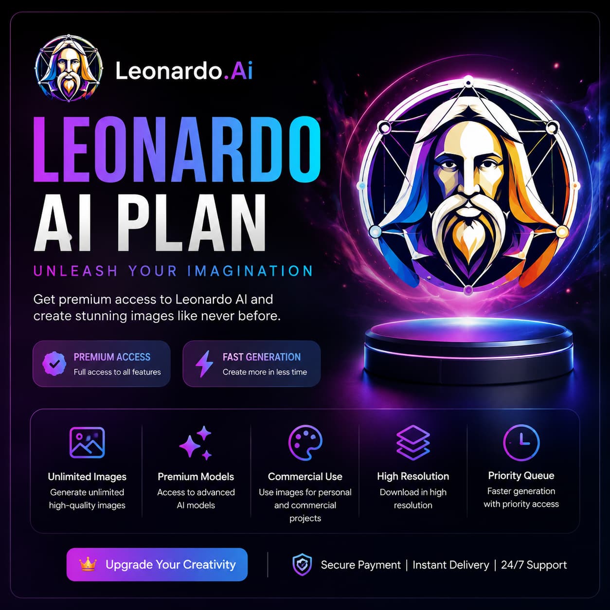 Leonardo AI Premium Subscription | Official Access
