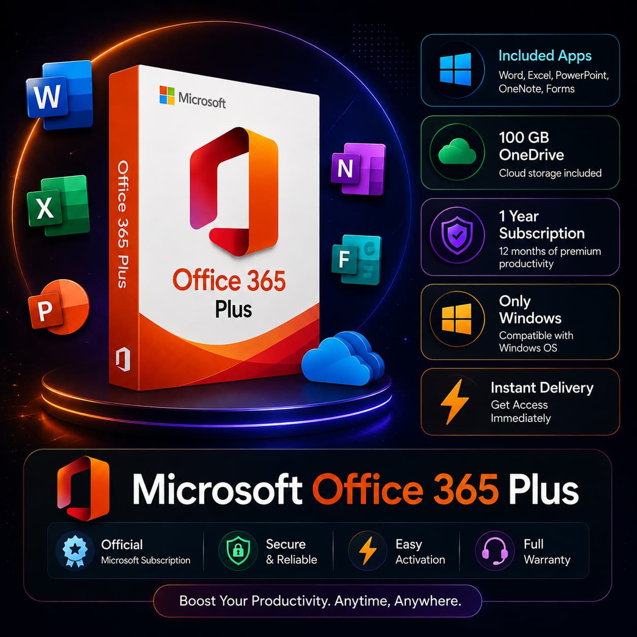 Microsoft Office 365 Plus – Official Subscription