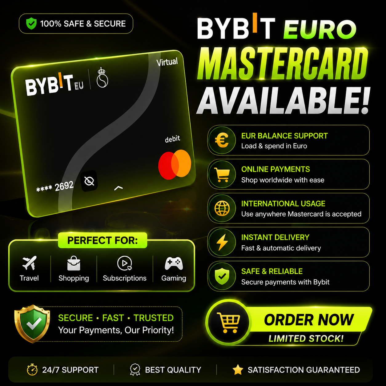 Bybit Euro Mastarcard [Virtual card]